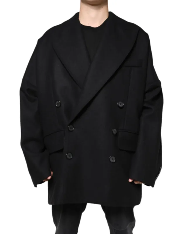 Wool Double Breasted Coat Jacket