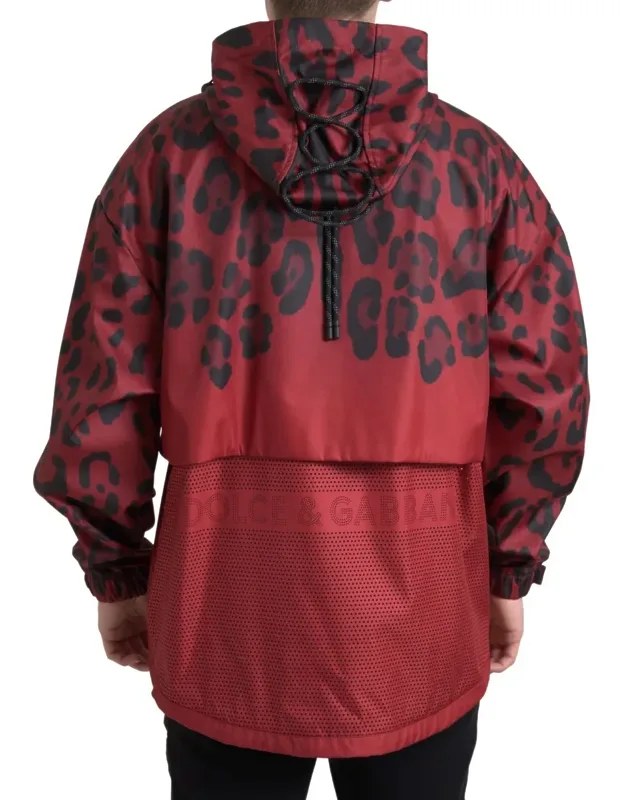 Leopard Hooded Rain Coat Jacket
