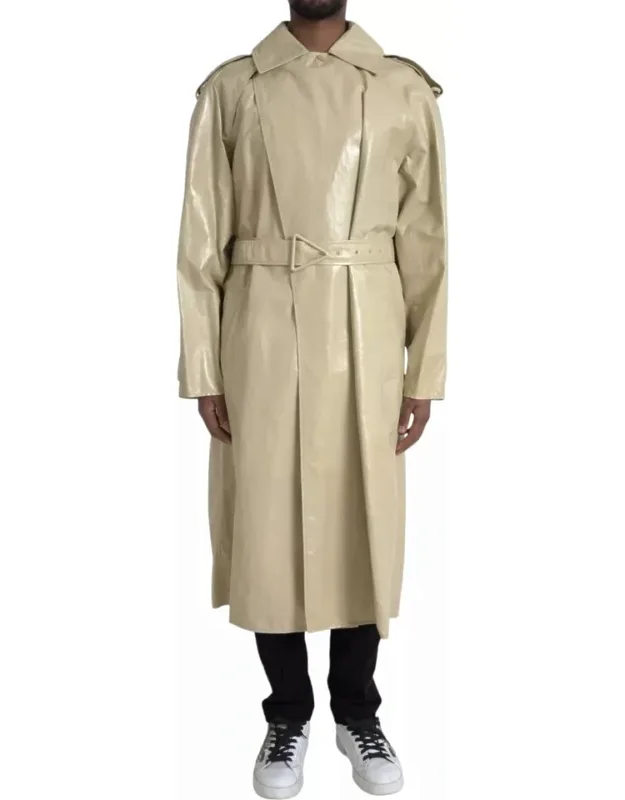 Lambskin Leather Trench Coat