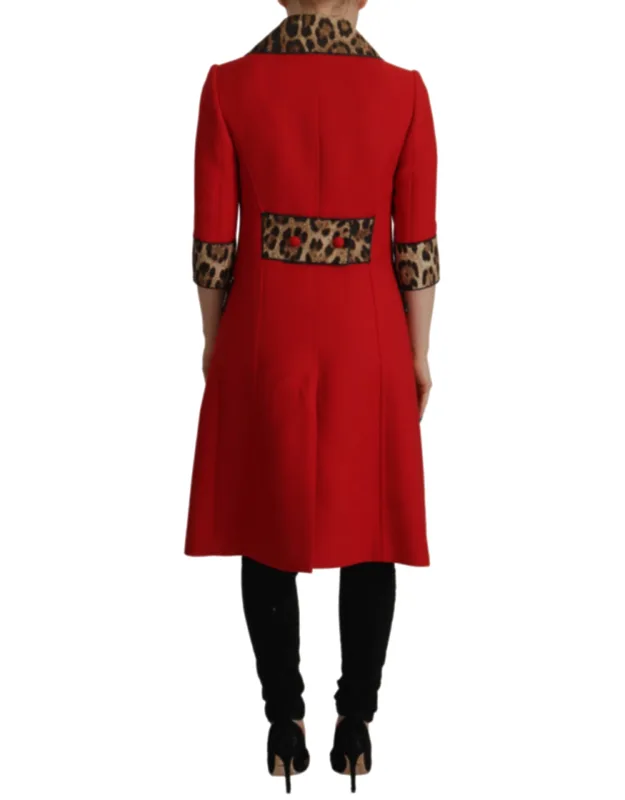 Leopard Wool Trenchcoat
