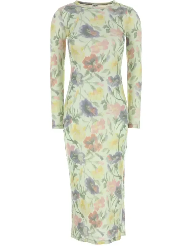Printed Silk Blend Dress