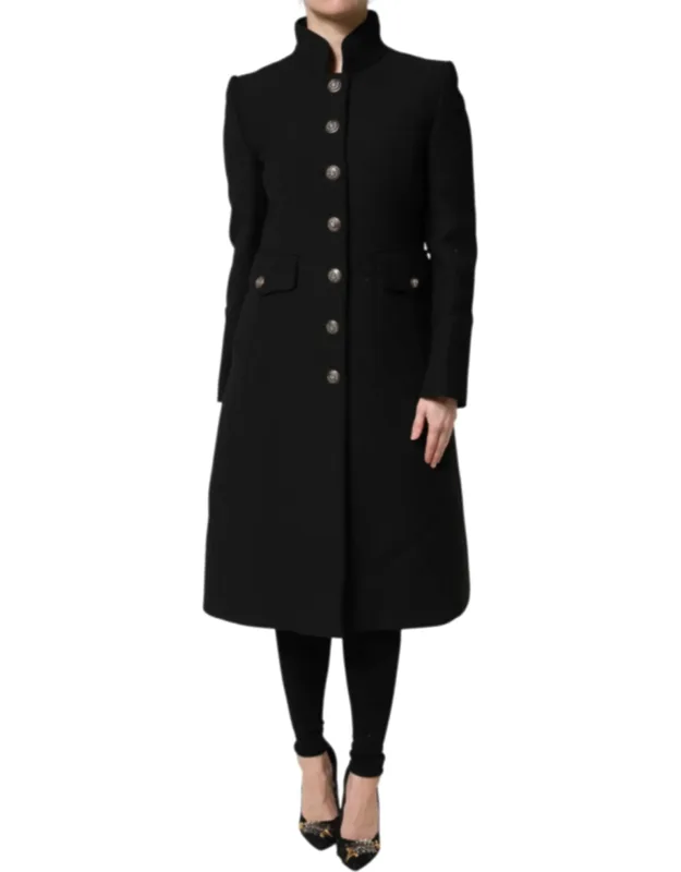 Wool Single Breasted Trench Coat