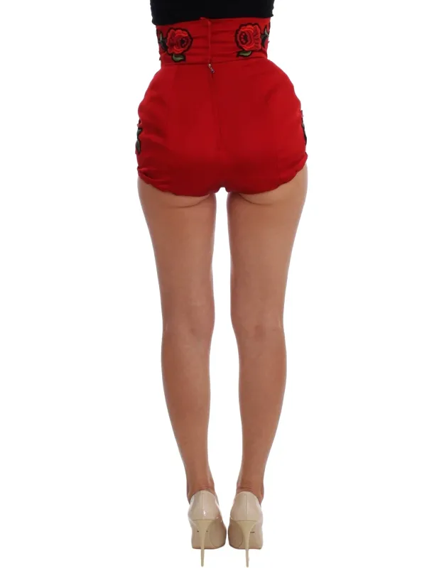 Silk Crystal Roses Shorts