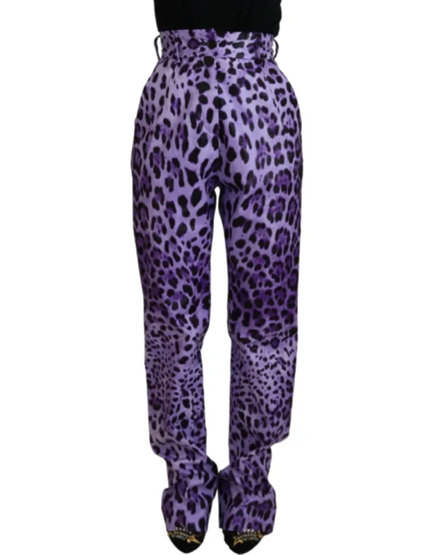 Leopard Print High Waist Pants