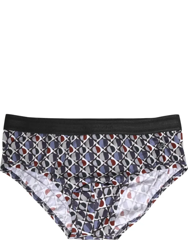 Multicolor Patterned Brief Underwear