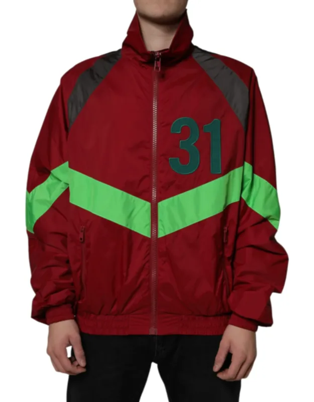 Multicolor Nylon Full Zip Windbreaker Jacket