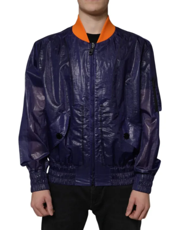 Cotton Stretch Full Zip Bomber Jacket