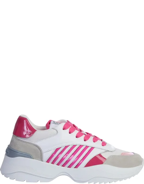 Dsquared "d24" Sneakers With Rubber Sole And Suede Details