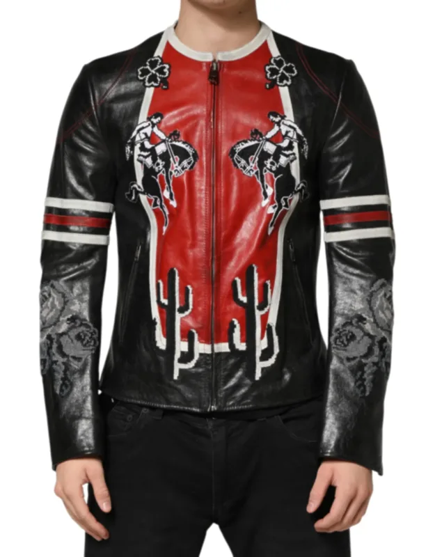 Multicolor Guns N Roses Full Zip Biker Jacket