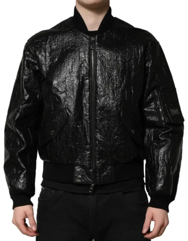 Logo Plaque Bomber Jacket