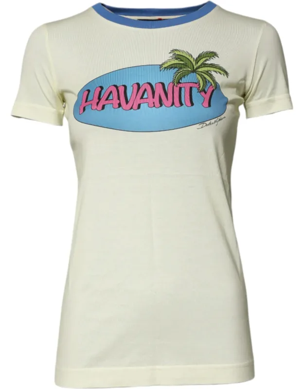Light Yellow Cotton Short Sleeve T-shirt