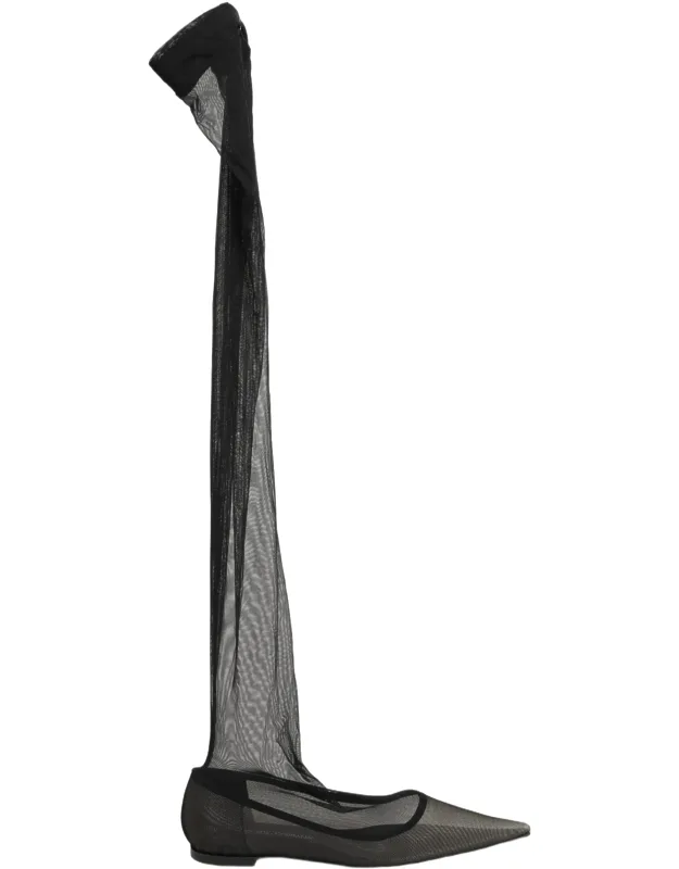 Over The Knee Tulle Flats