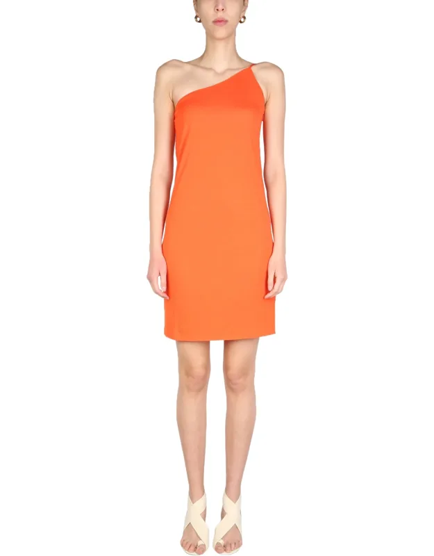 _dsquared One-shoulder Dress 100% Viscose Made In Italy_
