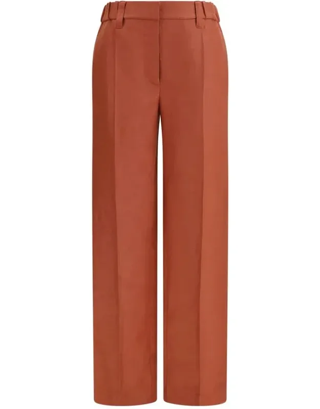 Multicolor Linen Casual Pants
