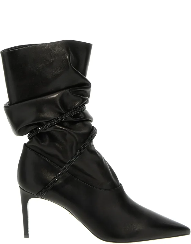 Lamb Leather Ankle Boots