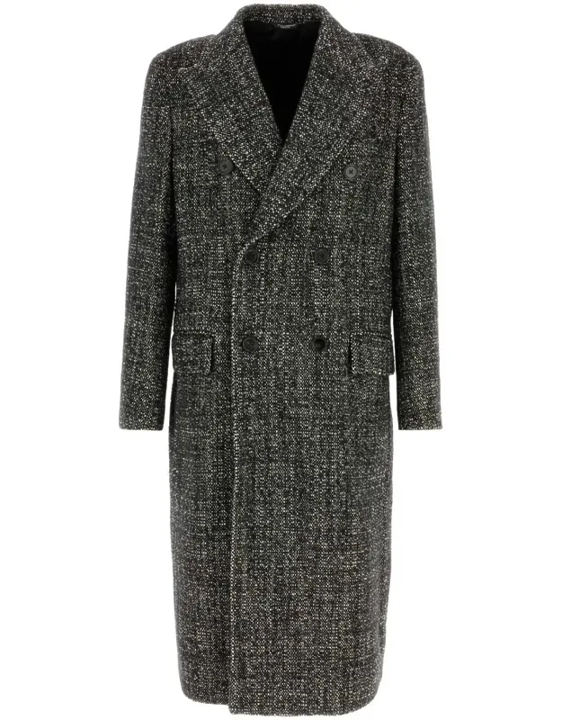 Two-tone Wool Blend Coat