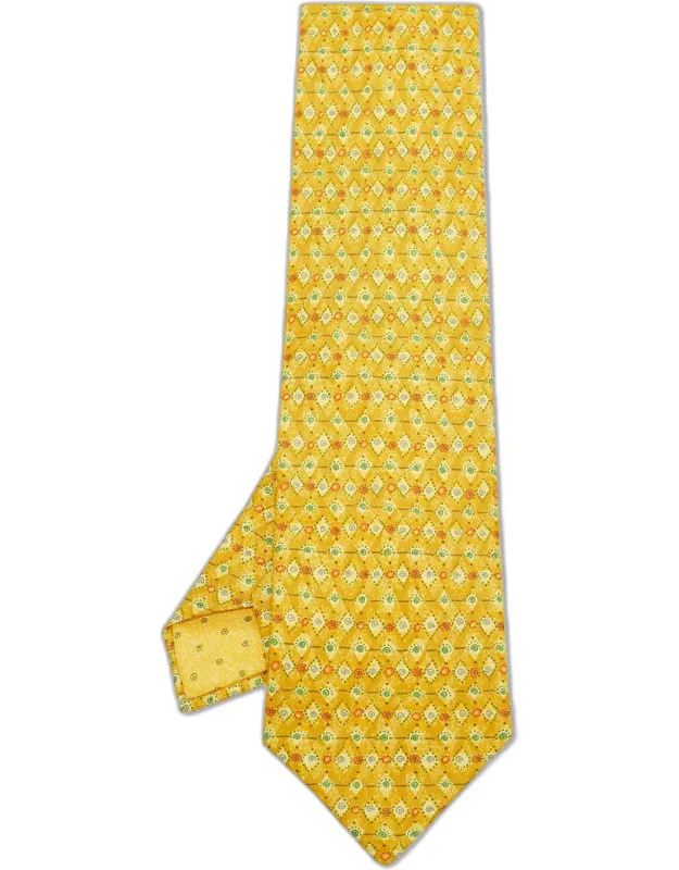 Spiral Pattern Silk Tie