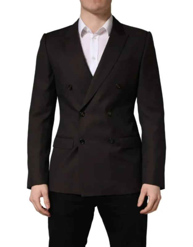 Wool Double Breasted Suit Jacket