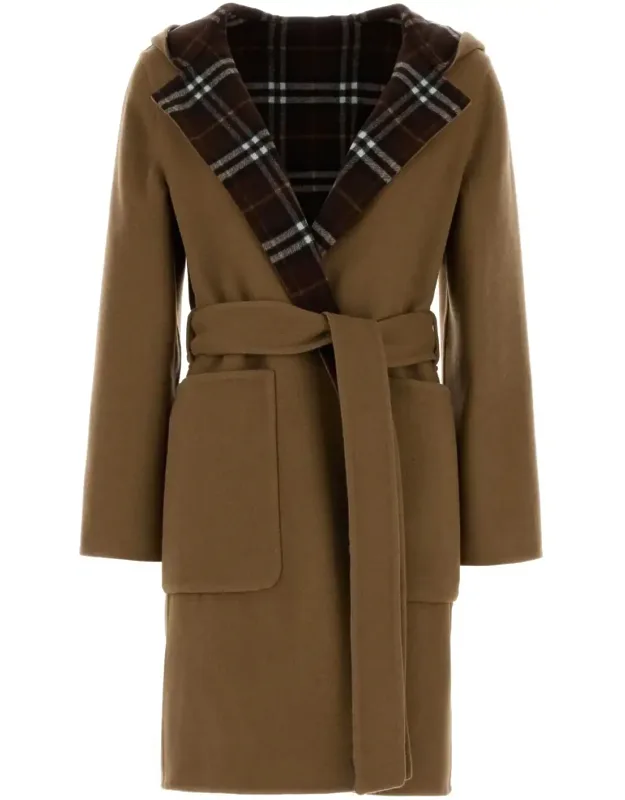 Camel Wool Reversible Coat