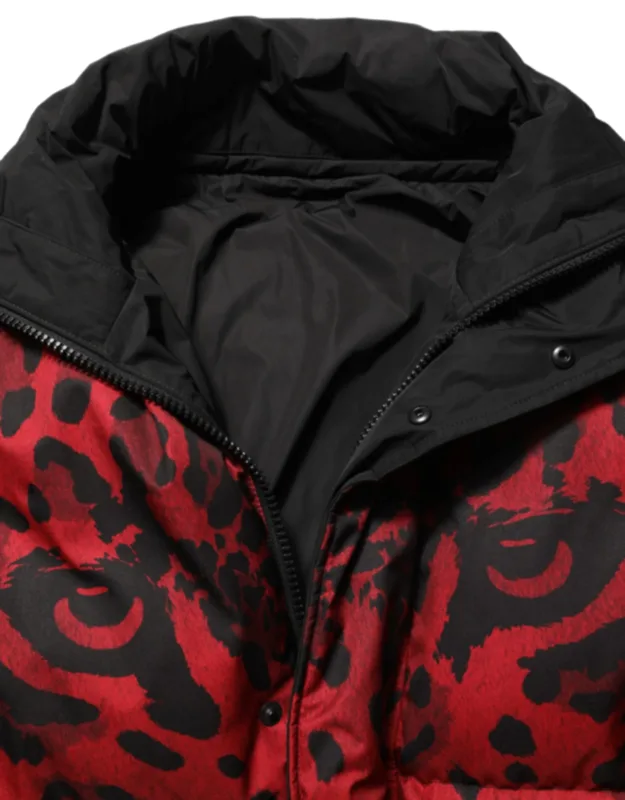 Reversible Animal Print Puffer Coat