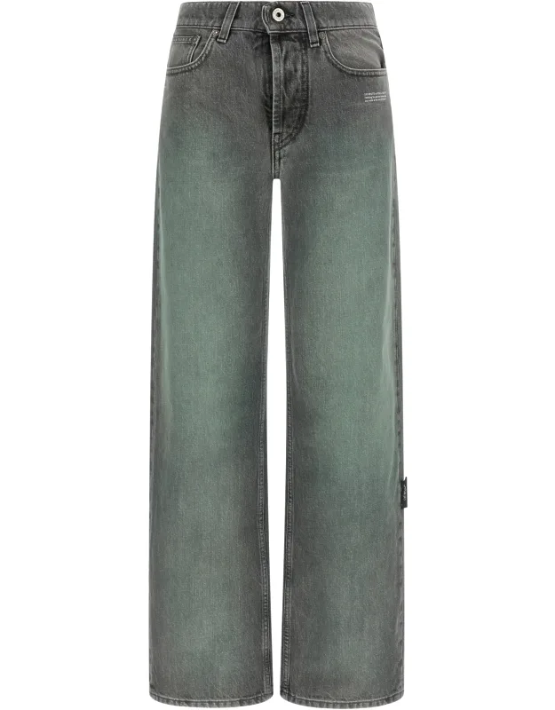 Gray Cotton Jeans