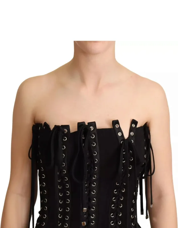Cady Sleeveless Lace Up Bodycon Dress