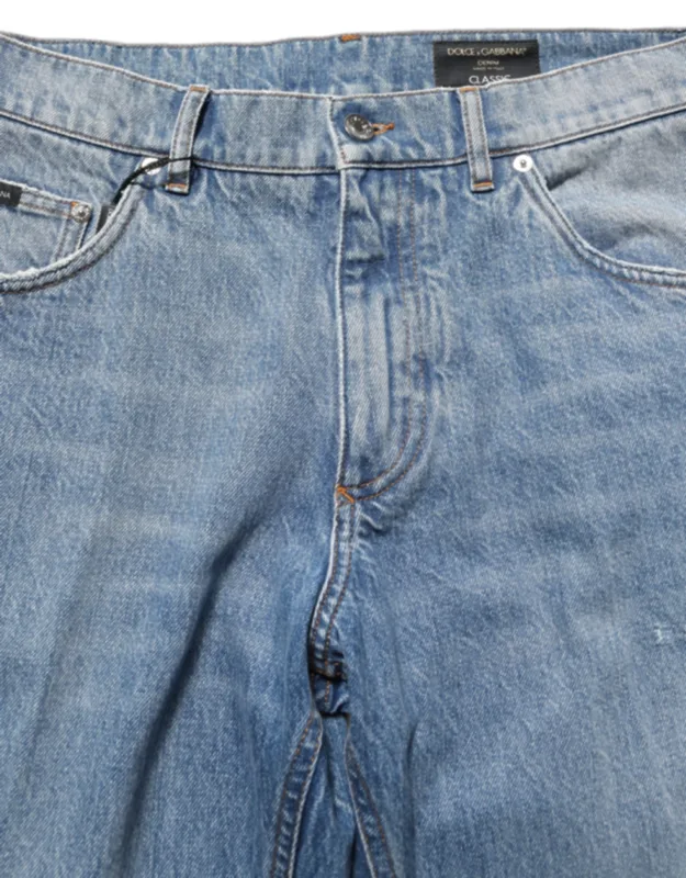 Light Blue Washed Midwaist Classic Denim Jeans