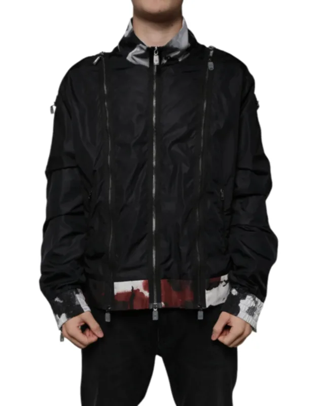 Nylon Full Zip Bomber Jacket
