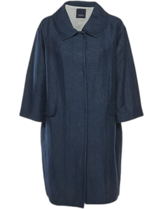 Textured Cotton And Silk Blend Coat