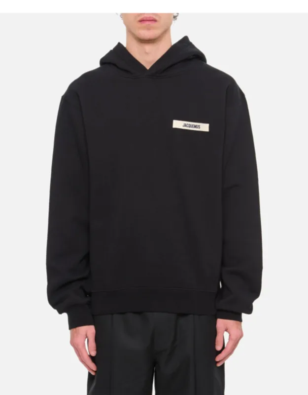 Grosgrain Hoodie Sweatshirt With Elastic Cuffs And Hem