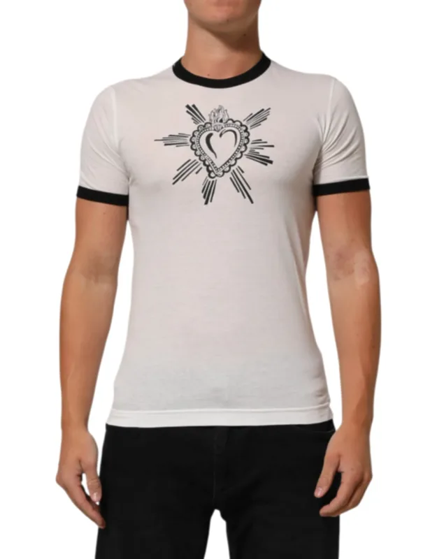 Sacred Heart Cotton Crew Neck T-shirt