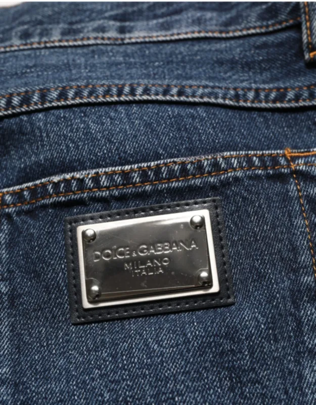 Washed Midwaist Straight Denim Jeans