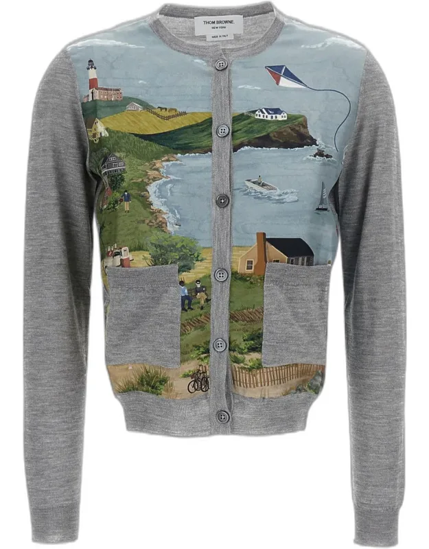 Crew-neck Cardigan In Cashmere And Silk