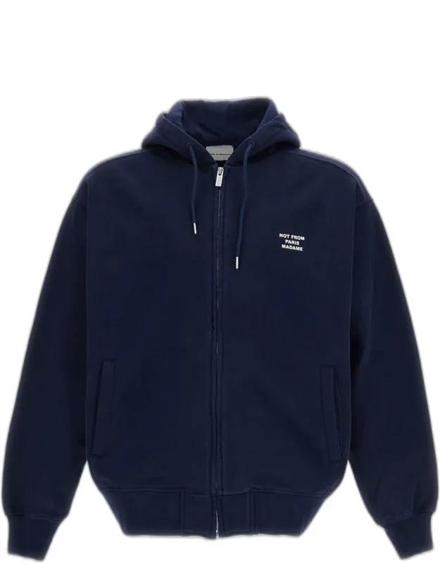 Slogan Zip Hoodie