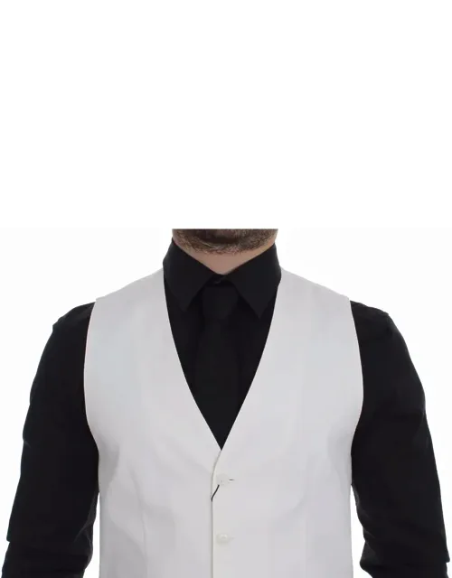 Cotton Silk Blend Dress Vest Blazer