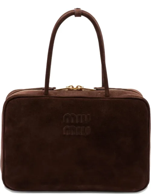 Embossed-logo Top-handle Bag