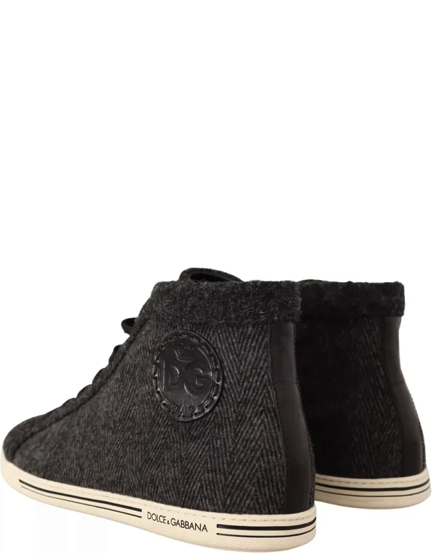 Wool Cotton Casual High Top Sneakers