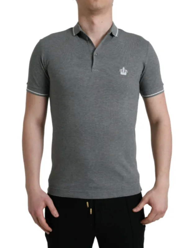 Collared Short Sleeve Crown T-shirt