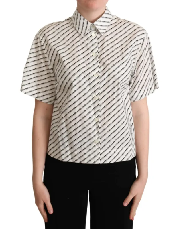 Dotted Collared Blouse