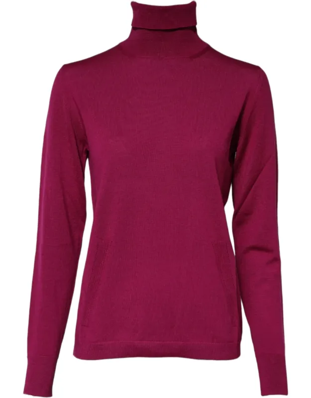 Wool Long Sleeve Turtleneck Sweater