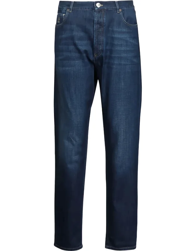 Button-closure Jeans