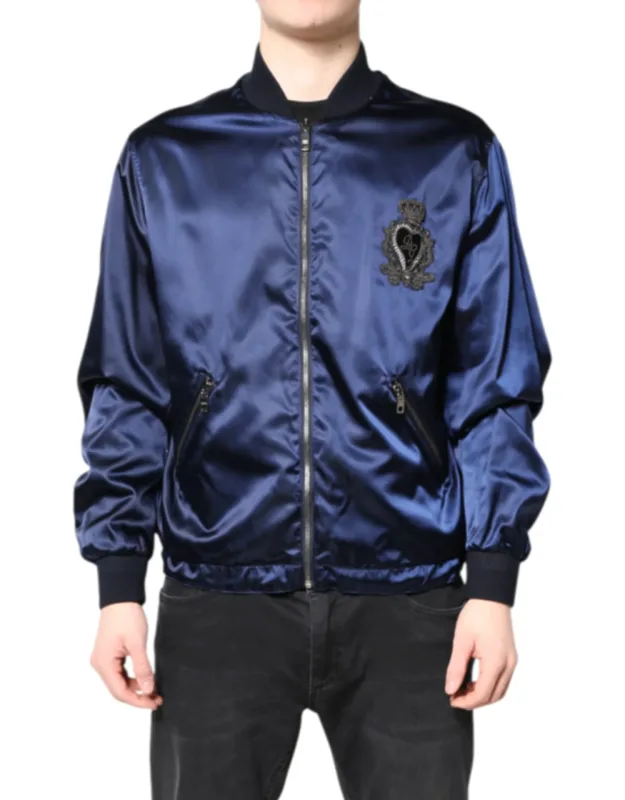 Nylon Full Zip Bomber Jacket