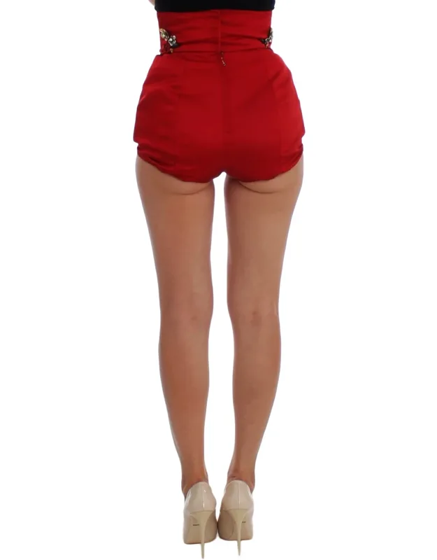 Silk Crystal Roses Shorts