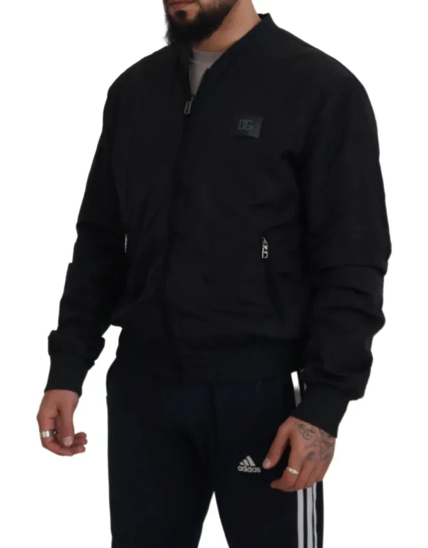 Nylon Logo Bomber Jacket