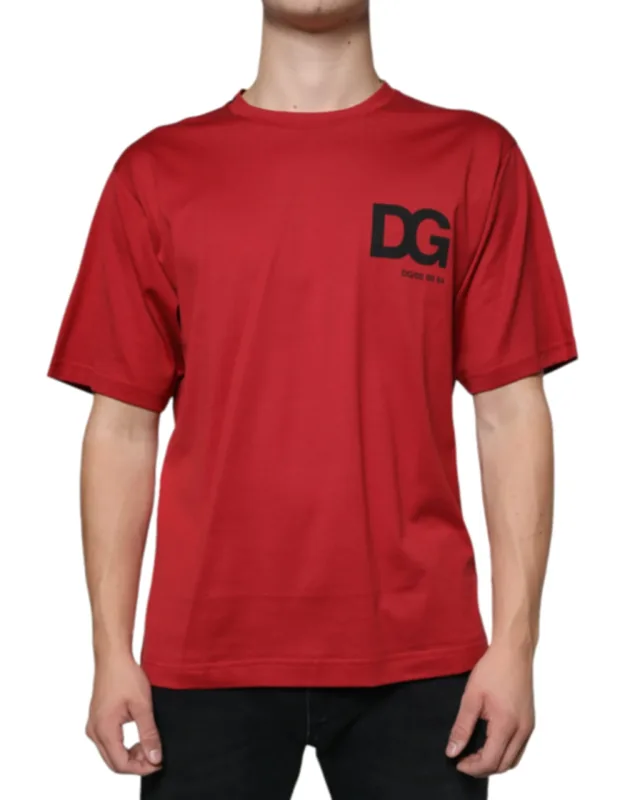 Cotton Logo Print Crew Neck T-shirt