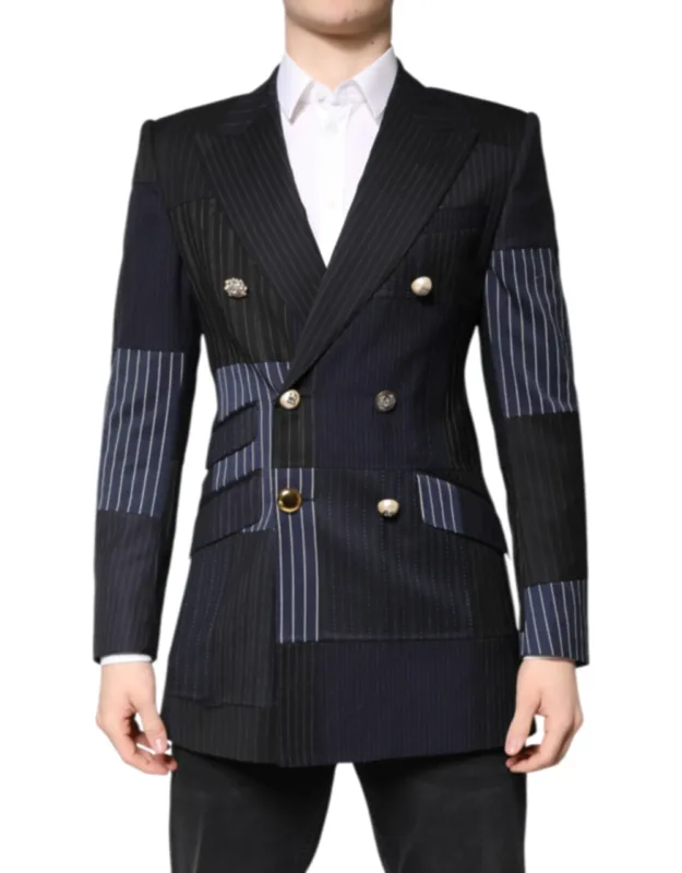 Multicolor Patchwork Jacket Coat Suit Blazer