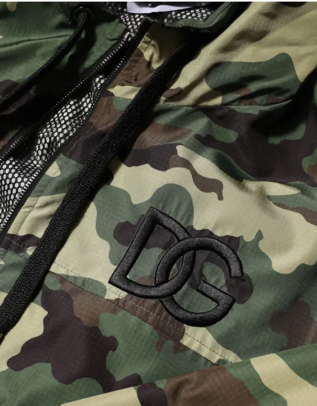 Camouflage Hooded Sweatshirt Jacket
