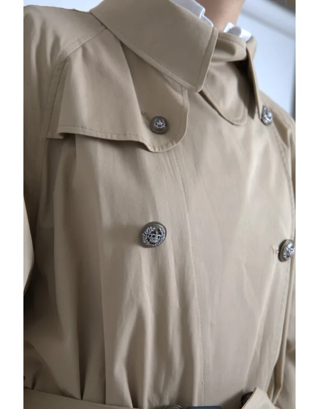 Khaki Double Breasted Trench Coat