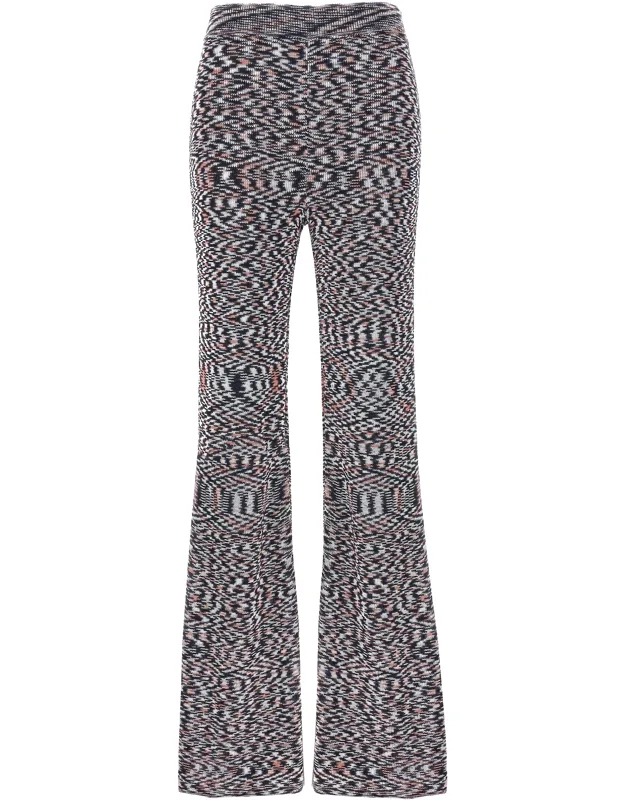 Multicolor Viscose Flared Pants