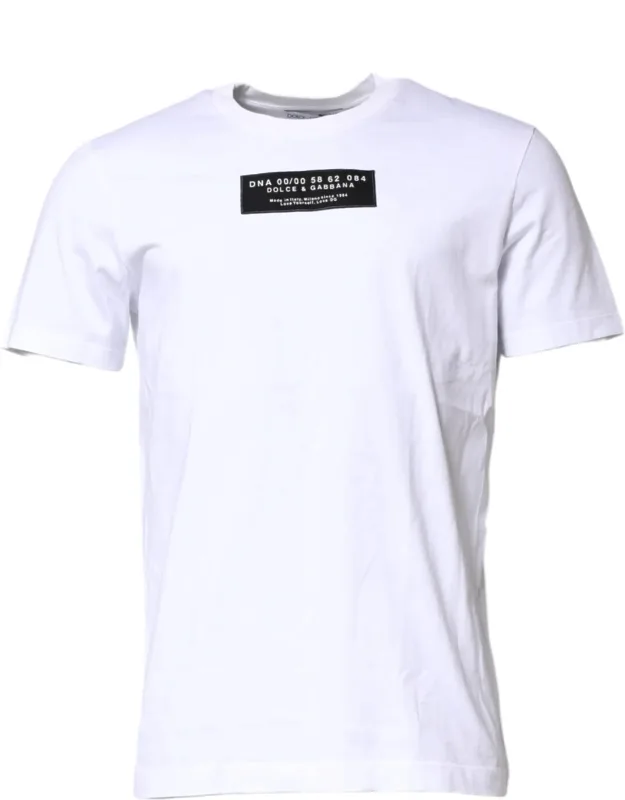Cotton Logo Patch Crew Neck T-shirt